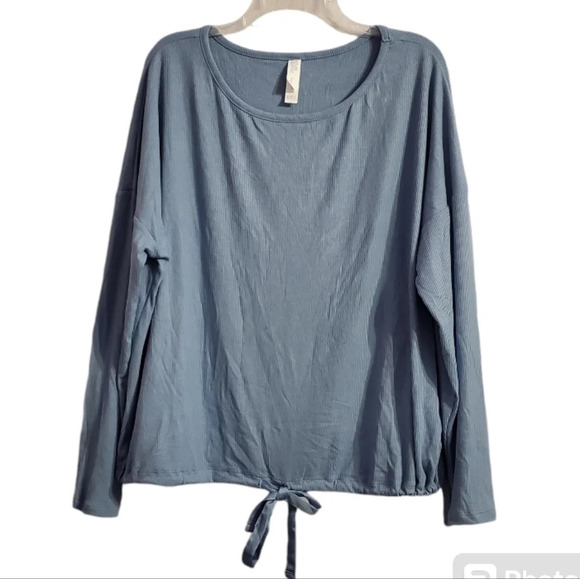 NWT Stars Above Women's Beautifully Soft Ribbed Drop Shoulder Pajama Top XXL - Picture 1 of 6